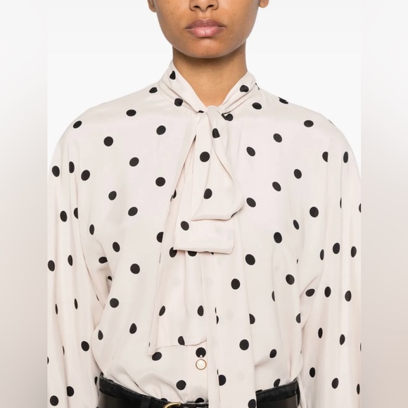 NWT ZIMMERMANN Batwing Polka Dot-Print Shirt $595 AU 0/ Small - Picture 4 of 12